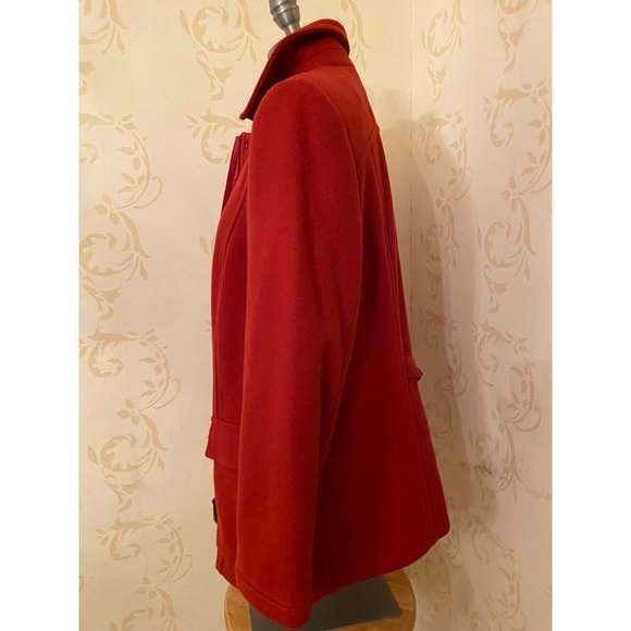 Italy Marina Rinaldi Sport Wool Blend Red Jacket L - Picture 2 of 5